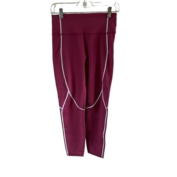 Zuda Athletic Leggings bright berry size small reflective stripes for safety - Picture 1 of 9